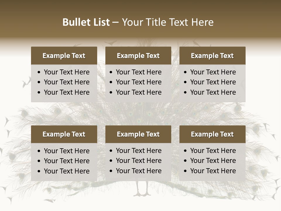 Blue Indoors Peafowl PowerPoint Template