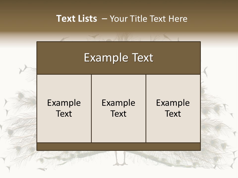 Blue Indoors Peafowl PowerPoint Template