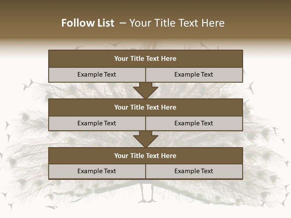 Blue Indoors Peafowl PowerPoint Template