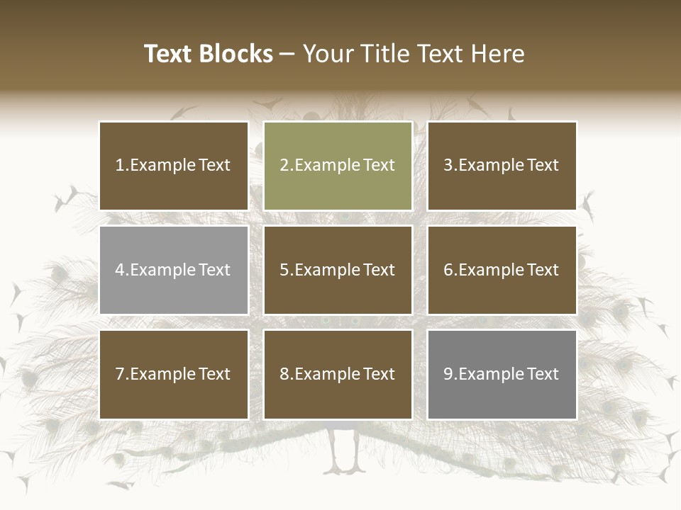 Blue Indoors Peafowl PowerPoint Template