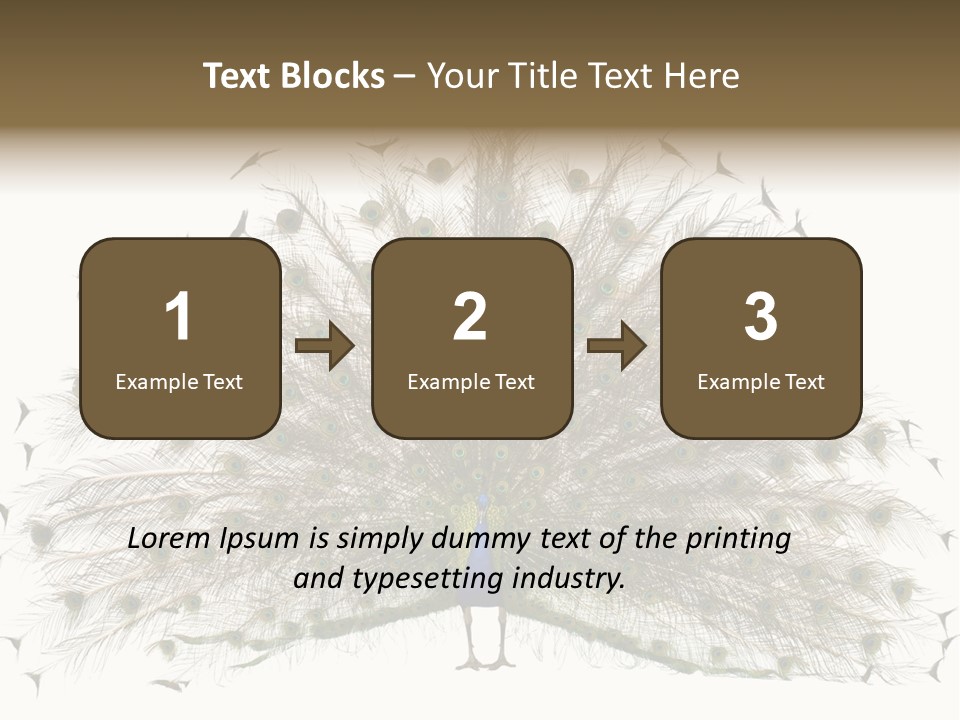 Blue Indoors Peafowl PowerPoint Template