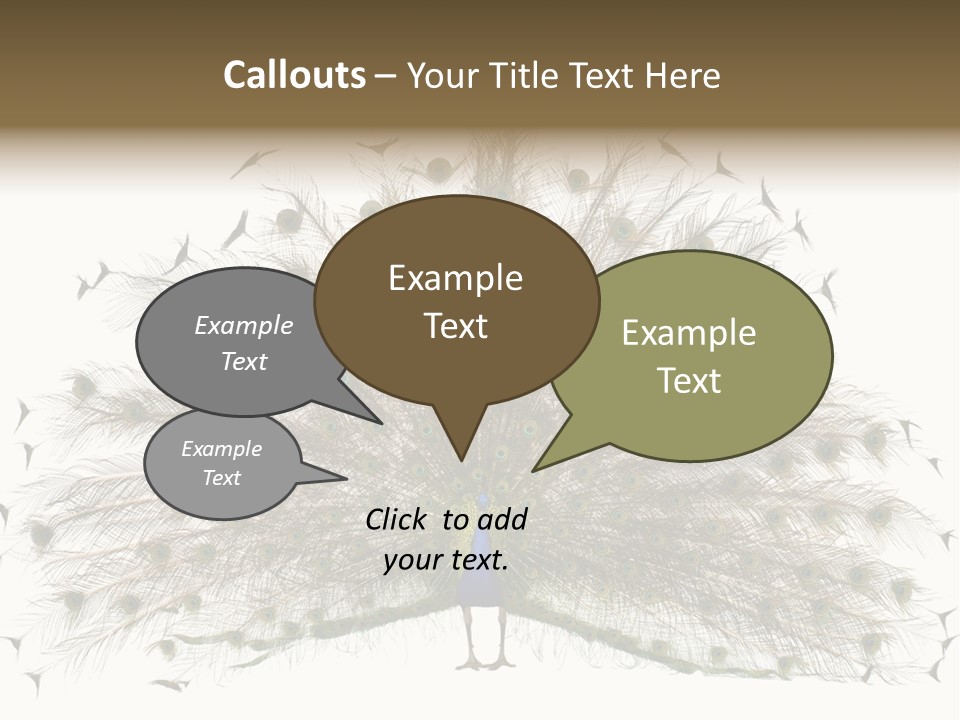 Blue Indoors Peafowl PowerPoint Template