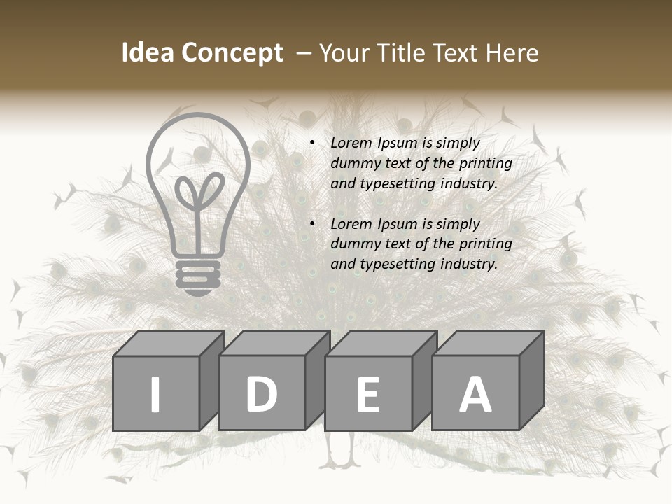 Blue Indoors Peafowl PowerPoint Template