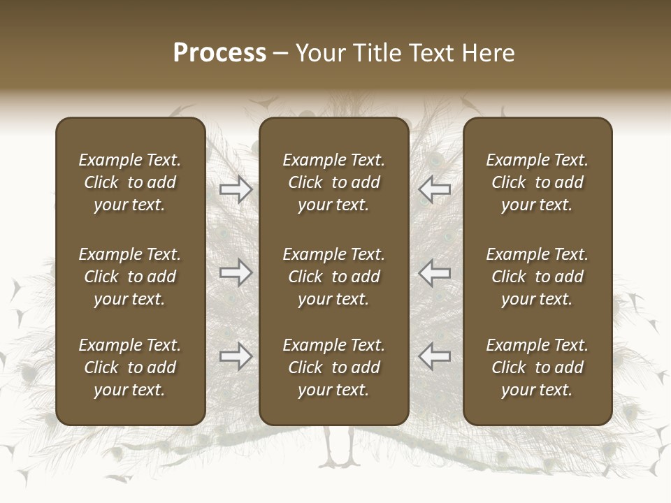 Blue Indoors Peafowl PowerPoint Template