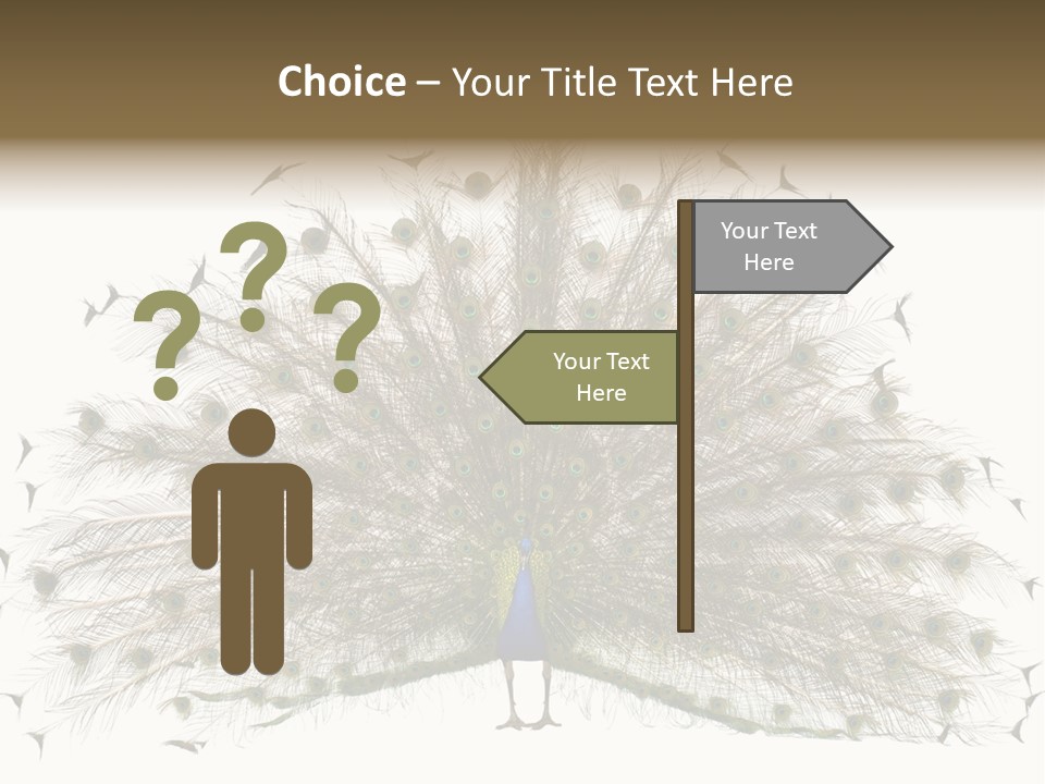 Blue Indoors Peafowl PowerPoint Template