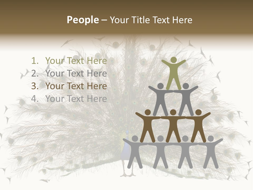 Blue Indoors Peafowl PowerPoint Template