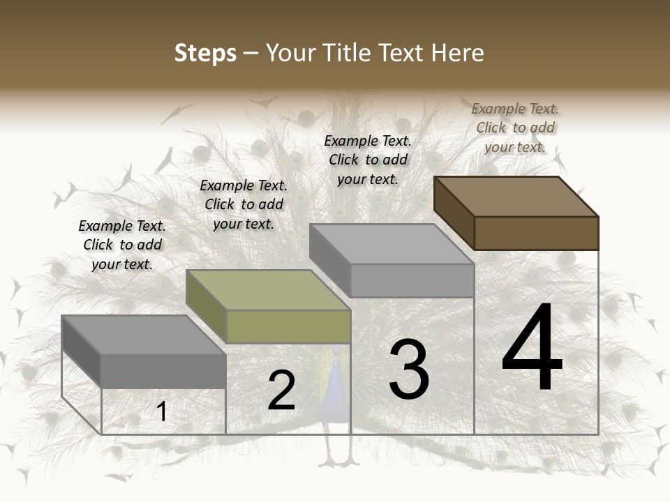 Blue Indoors Peafowl PowerPoint Template