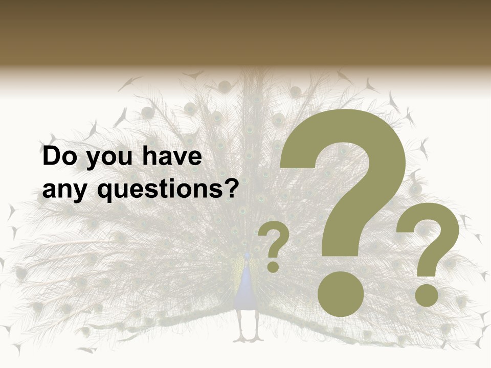 Blue Indoors Peafowl PowerPoint Template