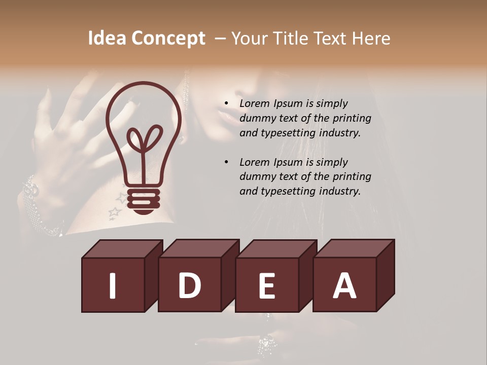 Sexy Hair Relationship PowerPoint Template