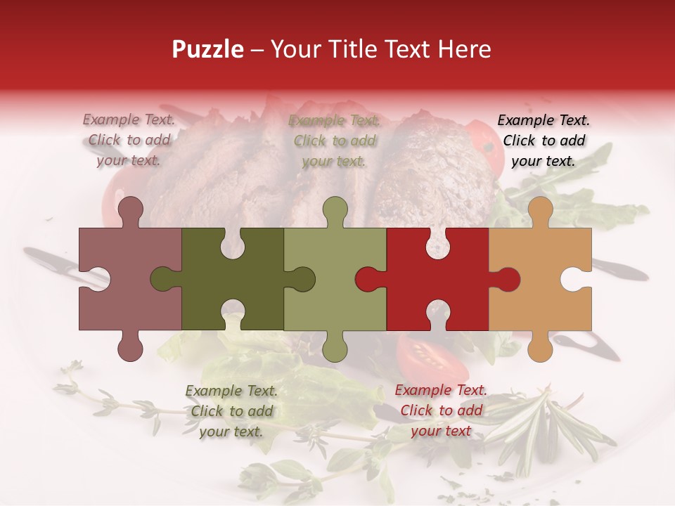 Cut Steak Charbroiled PowerPoint Template