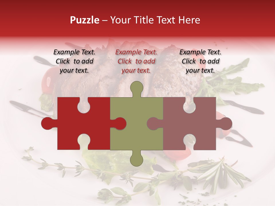 Cut Steak Charbroiled PowerPoint Template