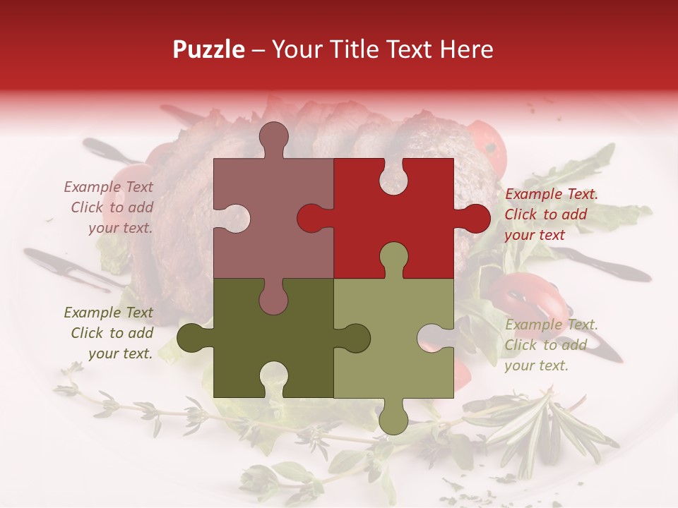 Cut Steak Charbroiled PowerPoint Template