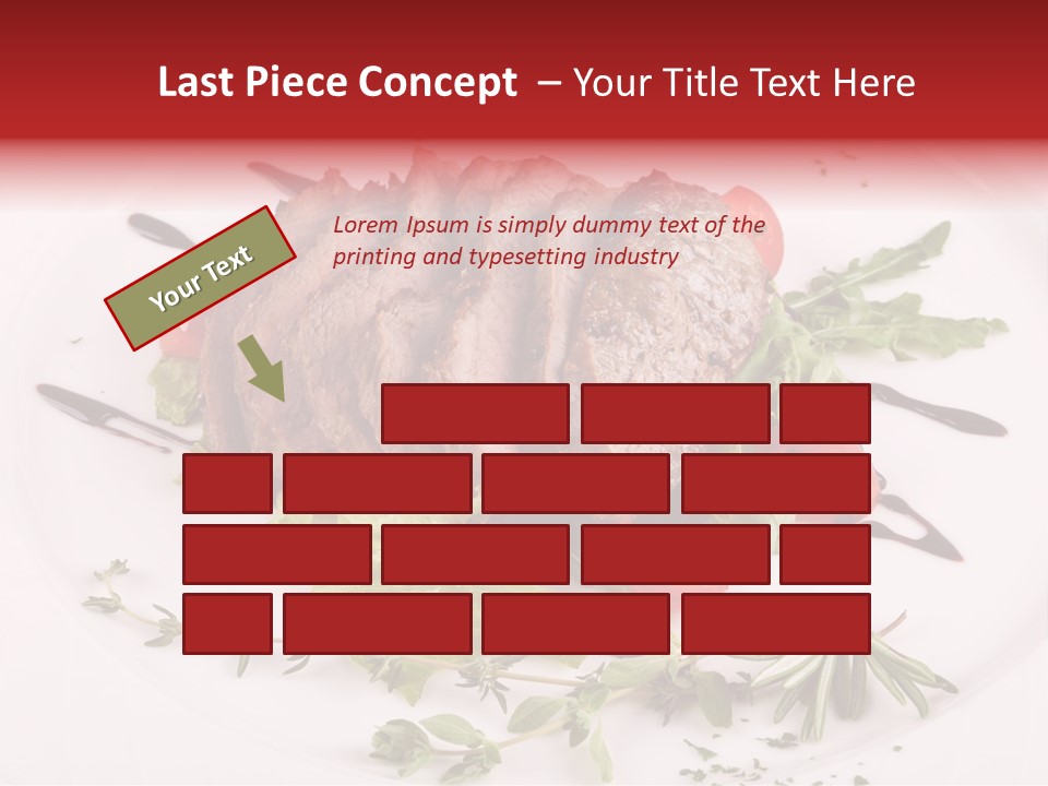 Cut Steak Charbroiled PowerPoint Template