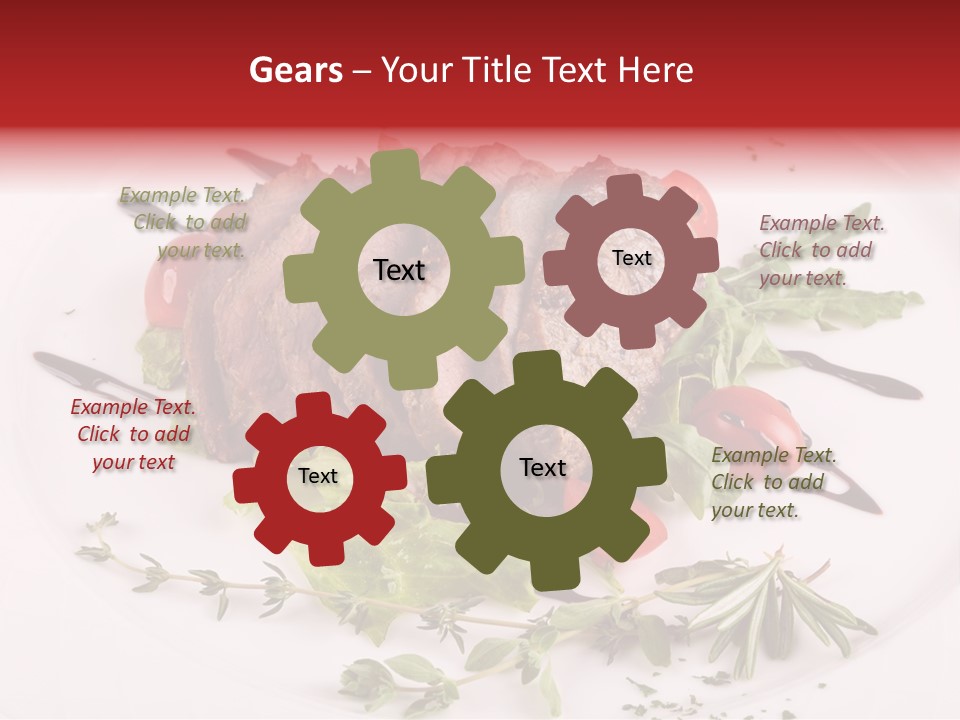 Cut Steak Charbroiled PowerPoint Template