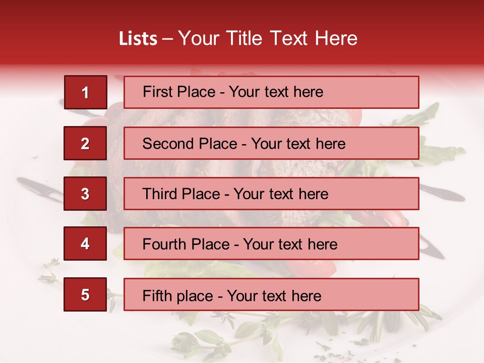 Cut Steak Charbroiled PowerPoint Template