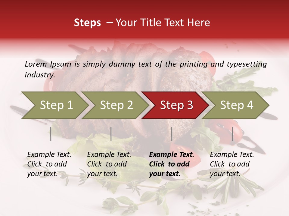 Cut Steak Charbroiled PowerPoint Template