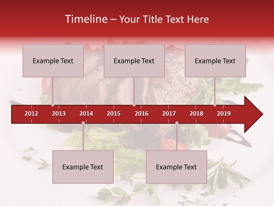 Cut Steak Charbroiled PowerPoint Template