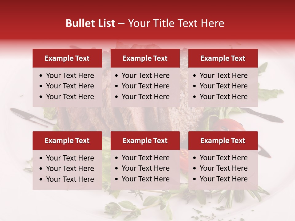 Cut Steak Charbroiled PowerPoint Template