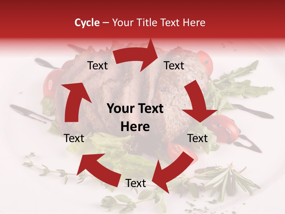 Cut Steak Charbroiled PowerPoint Template