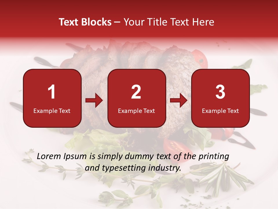 Cut Steak Charbroiled PowerPoint Template