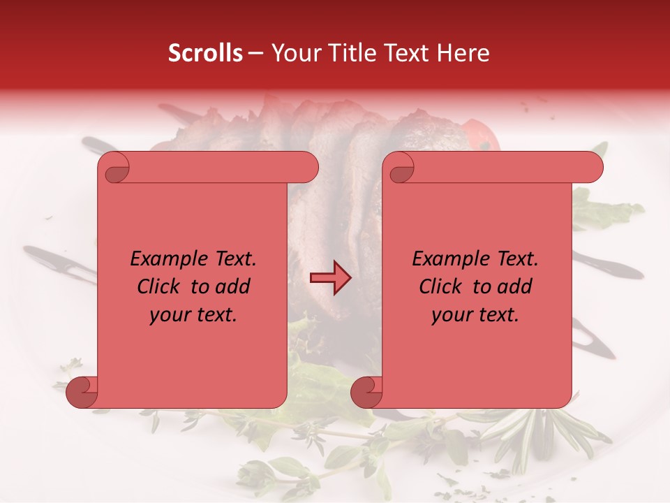 Cut Steak Charbroiled PowerPoint Template