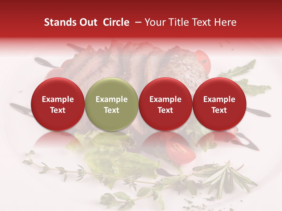 Cut Steak Charbroiled PowerPoint Template
