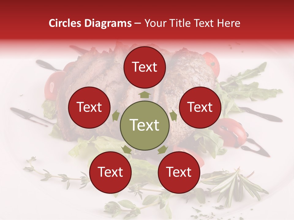 Cut Steak Charbroiled PowerPoint Template