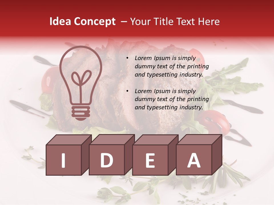 Cut Steak Charbroiled PowerPoint Template