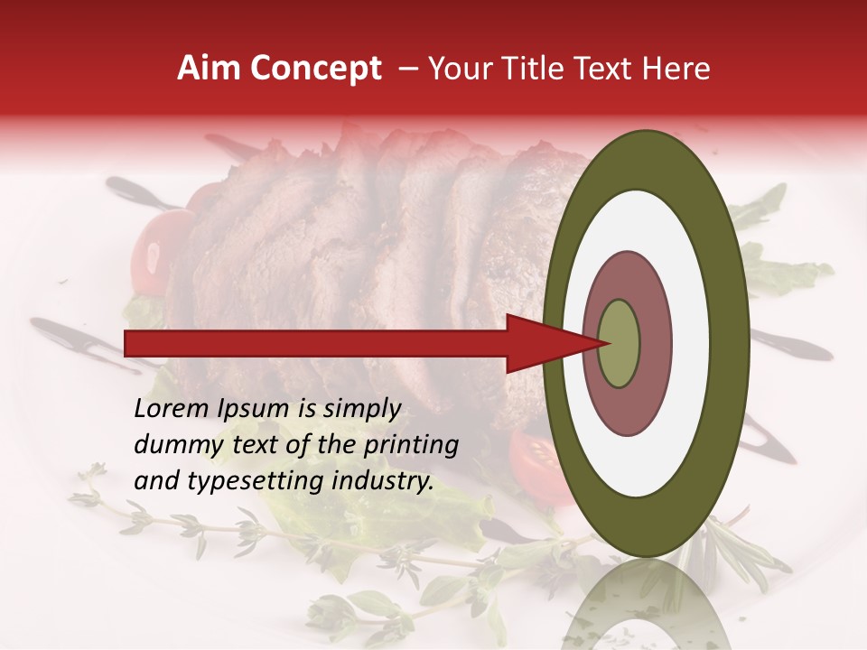 Cut Steak Charbroiled PowerPoint Template