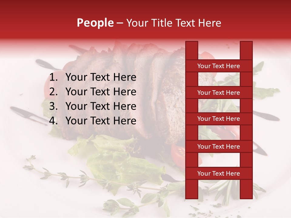 Cut Steak Charbroiled PowerPoint Template