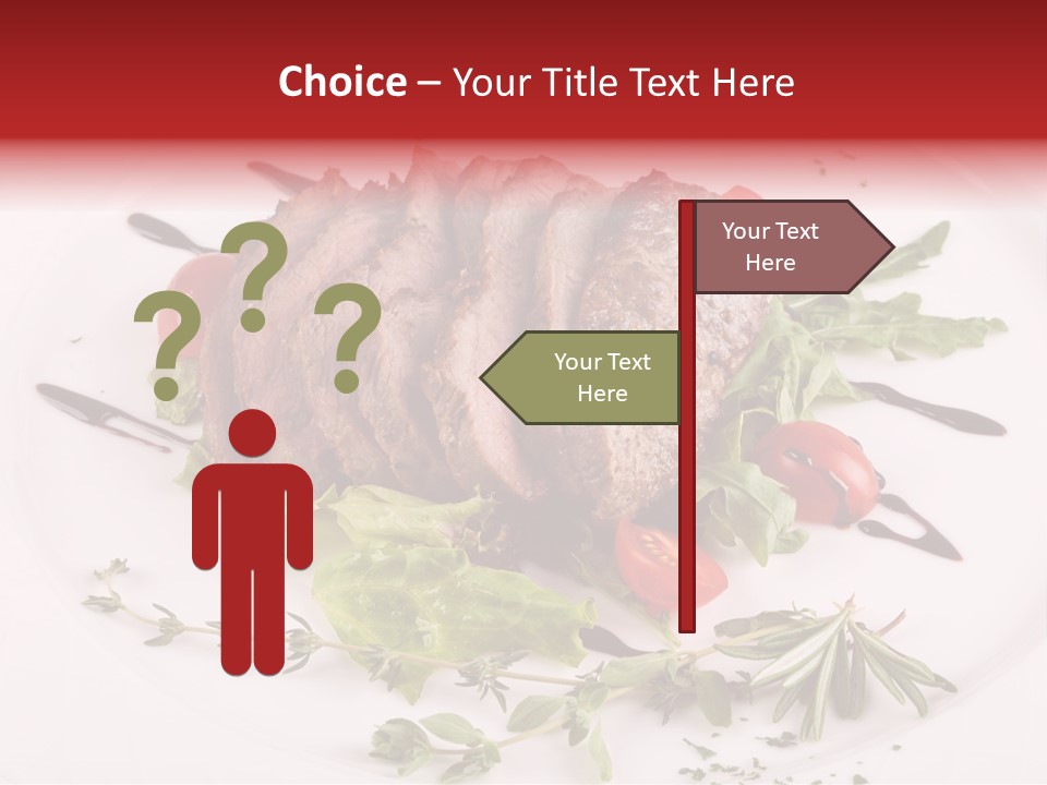 Cut Steak Charbroiled PowerPoint Template