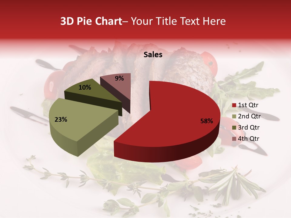 Cut Steak Charbroiled PowerPoint Template