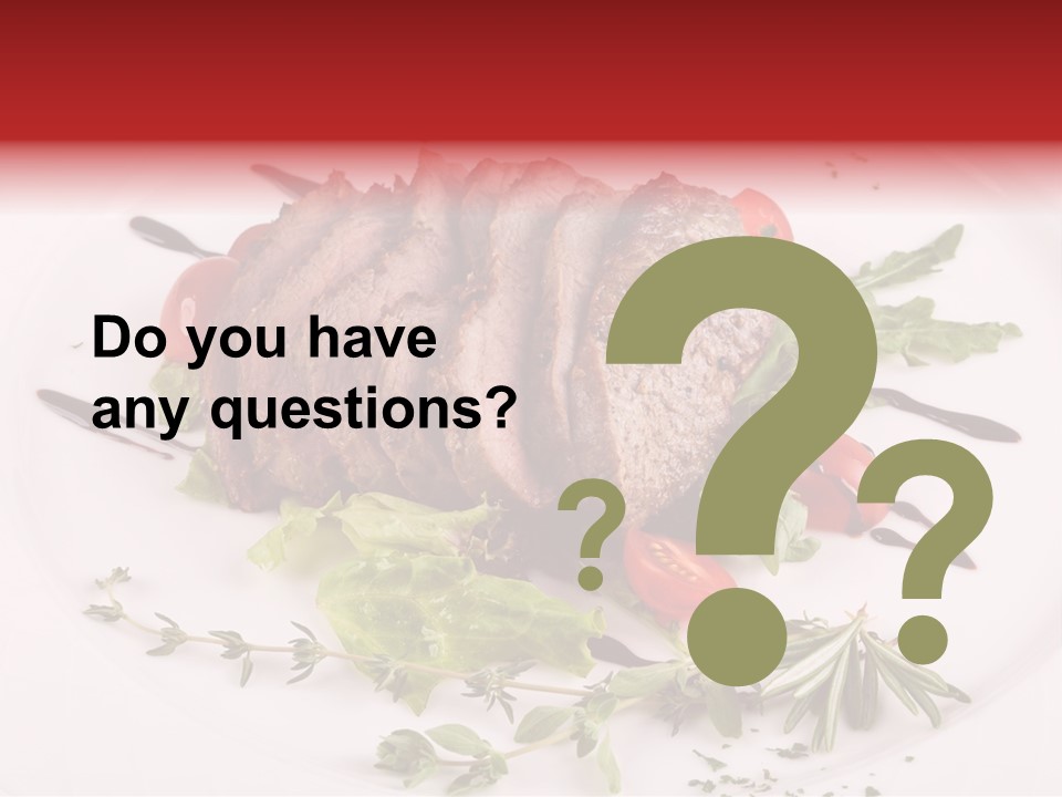 Cut Steak Charbroiled PowerPoint Template