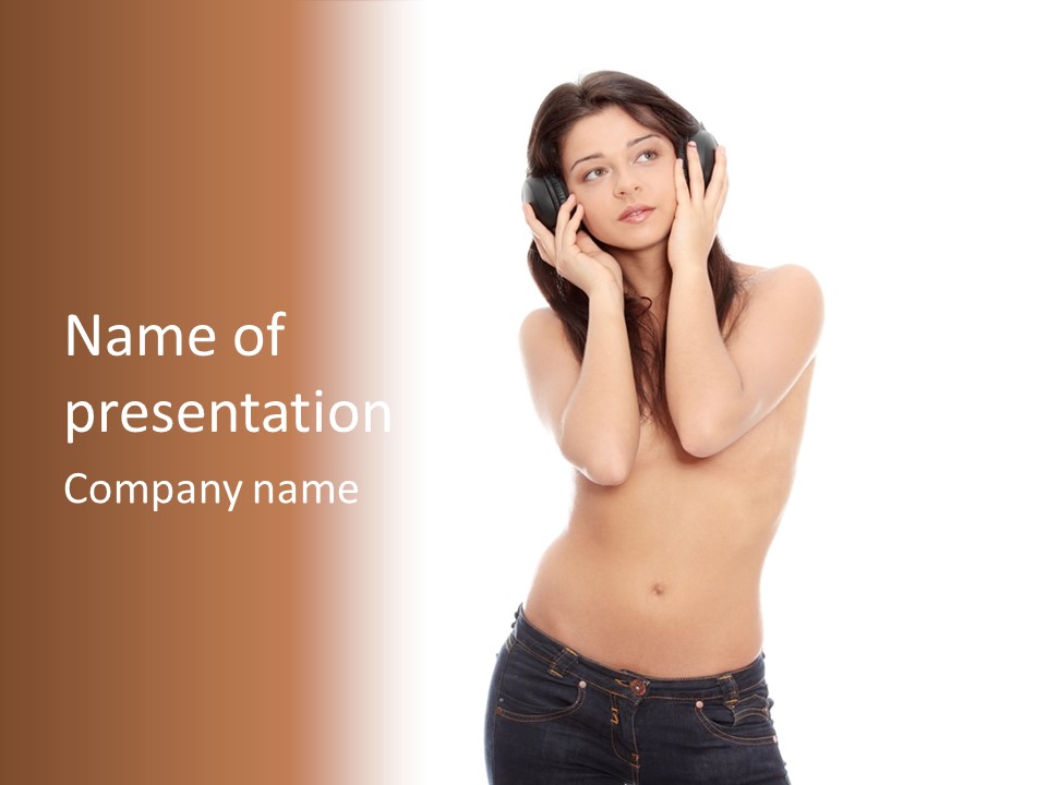 Young Expression Lips PowerPoint Template