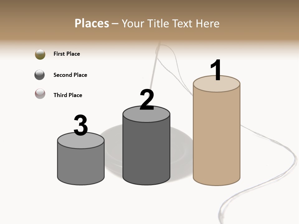 Black Needle Isolated PowerPoint Template