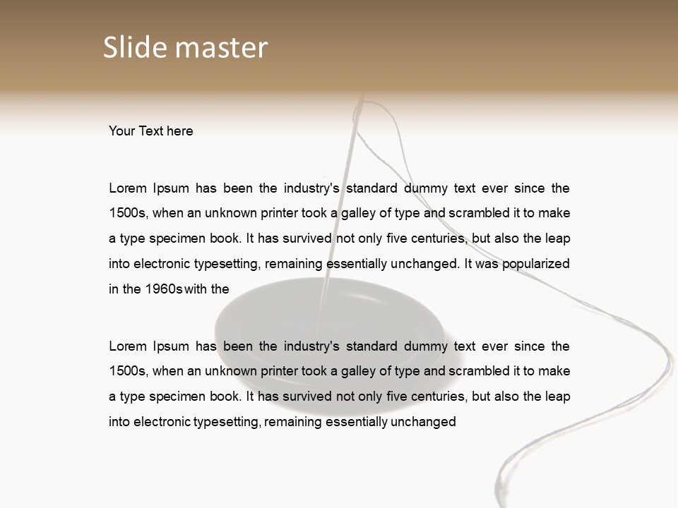 Black Needle Isolated PowerPoint Template