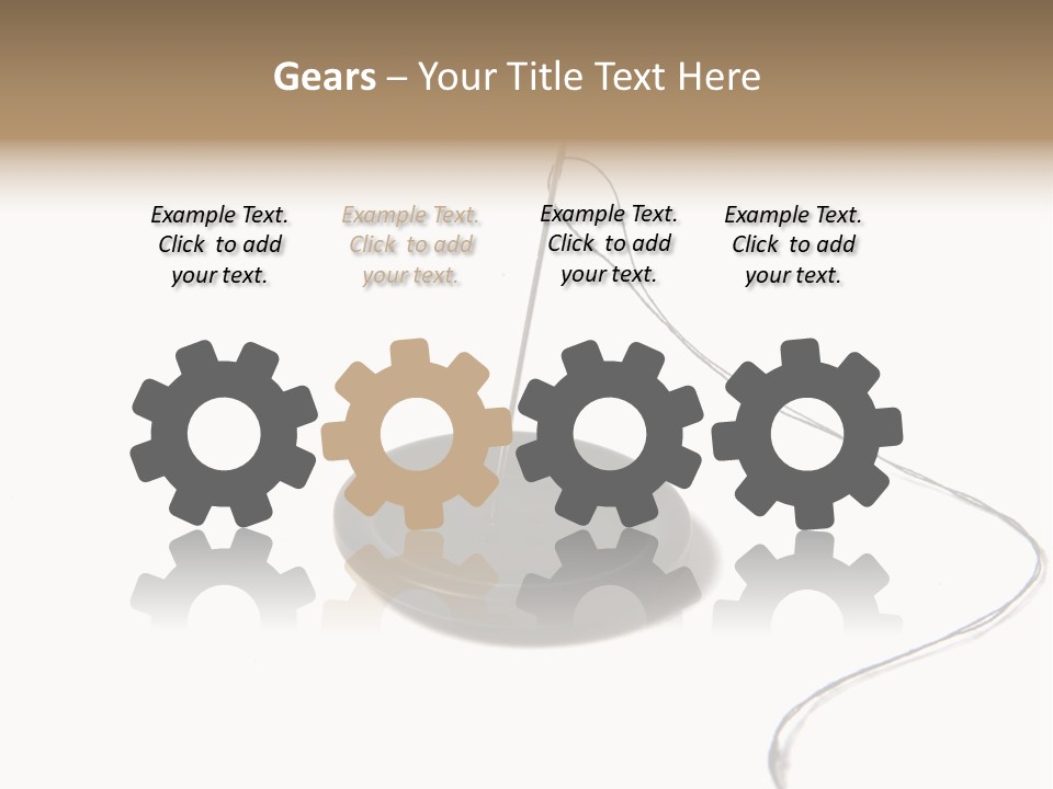 Black Needle Isolated PowerPoint Template