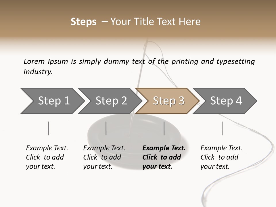 Black Needle Isolated PowerPoint Template