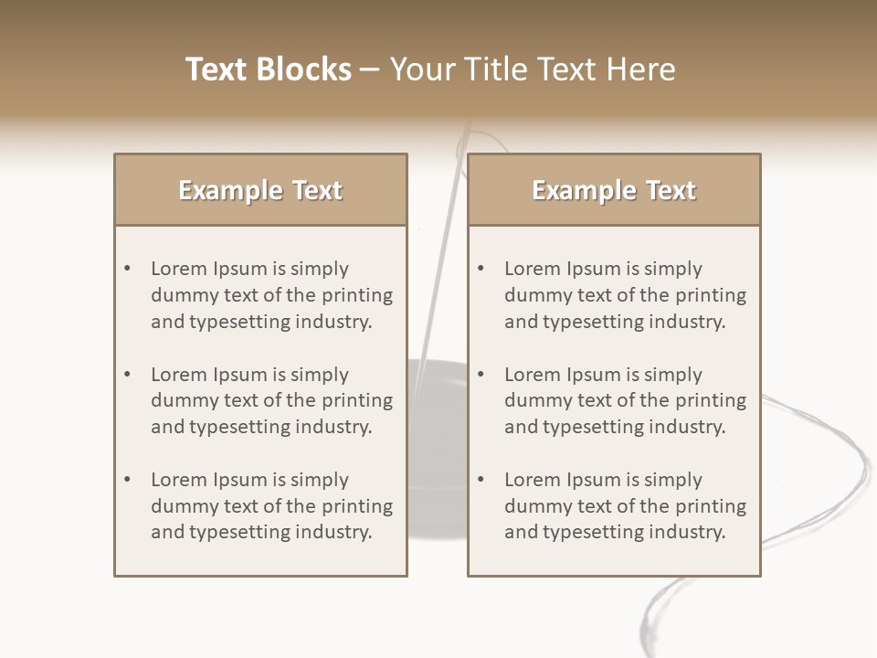 Black Needle Isolated PowerPoint Template