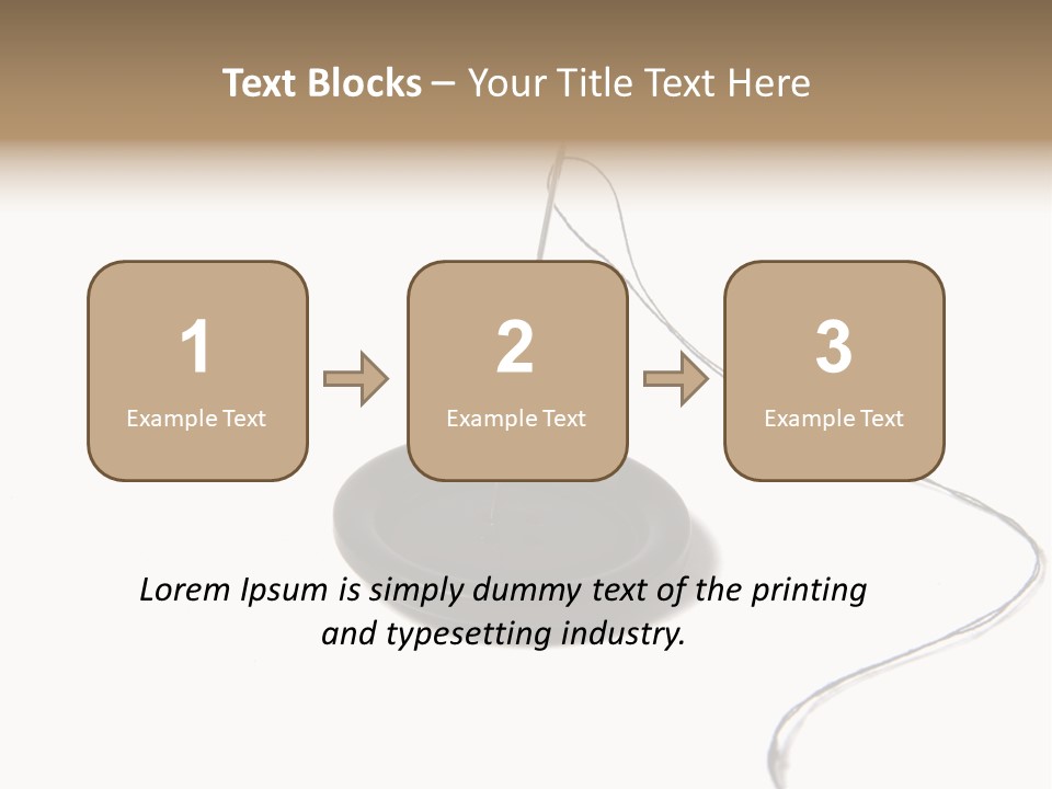 Black Needle Isolated PowerPoint Template