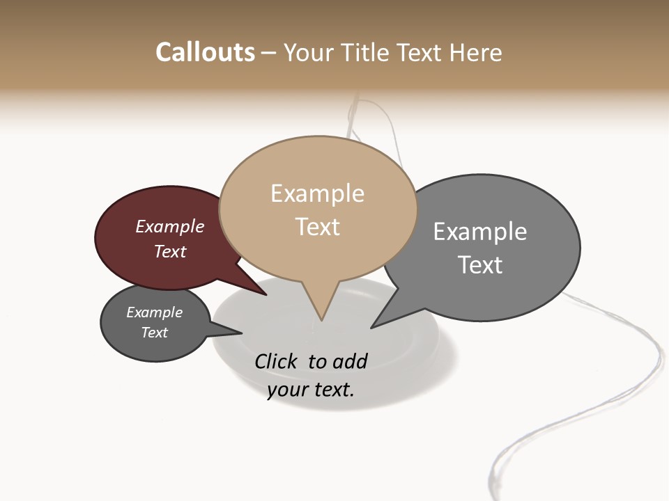 Black Needle Isolated PowerPoint Template