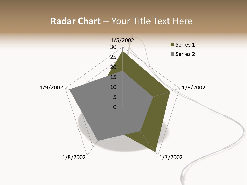 Black Needle Isolated PowerPoint Template