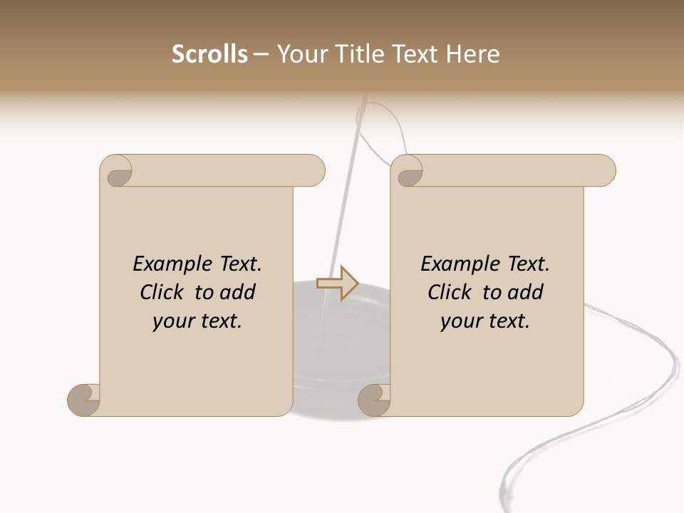 Black Needle Isolated PowerPoint Template