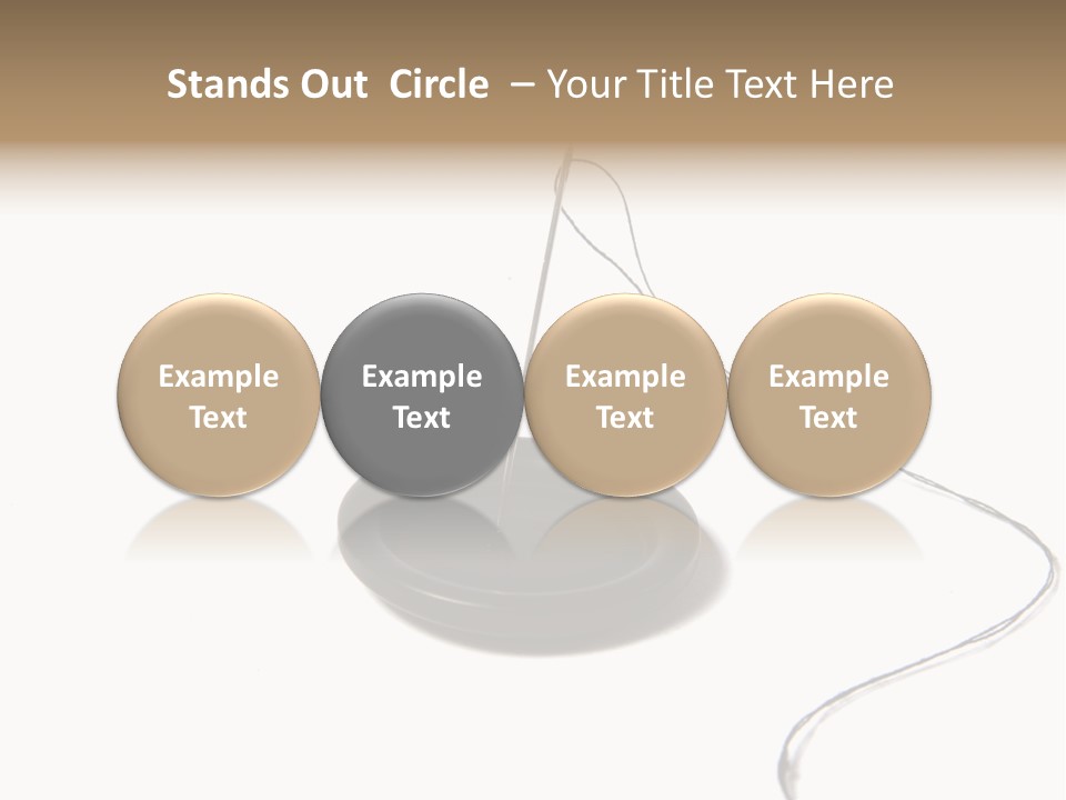 Black Needle Isolated PowerPoint Template
