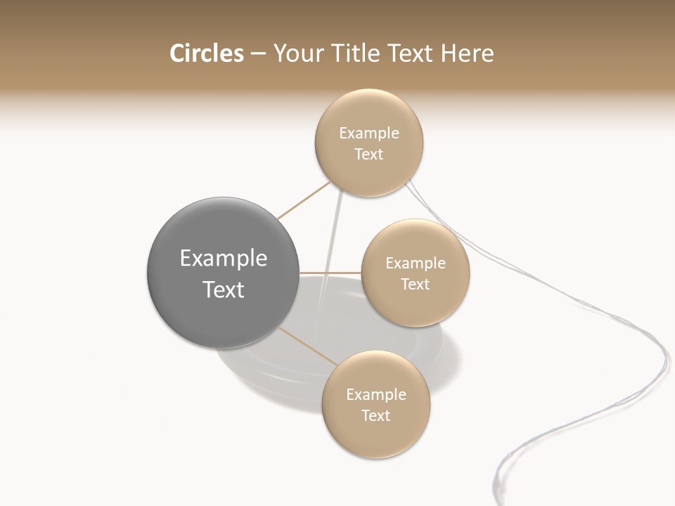 Black Needle Isolated PowerPoint Template