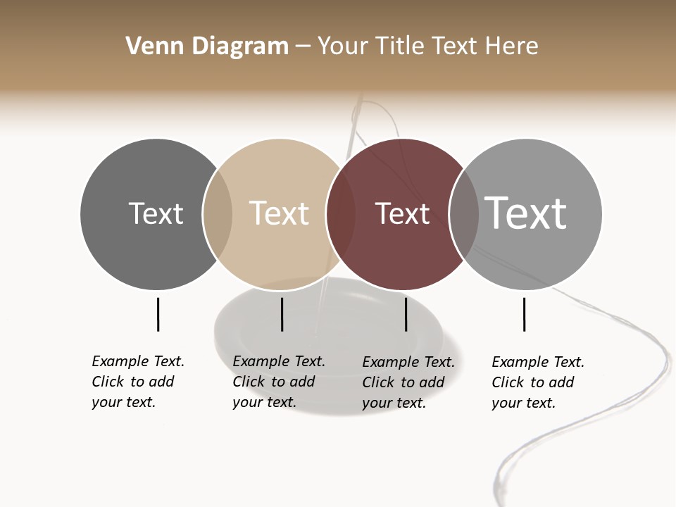 Black Needle Isolated PowerPoint Template