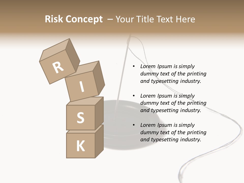 Black Needle Isolated PowerPoint Template