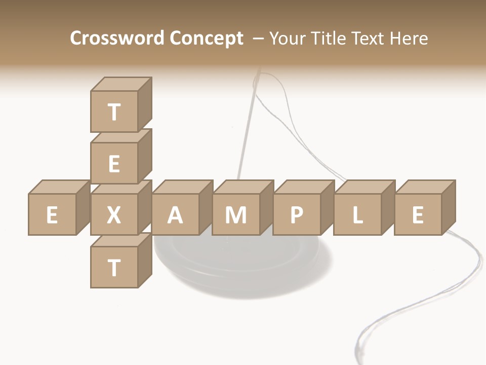 Black Needle Isolated PowerPoint Template