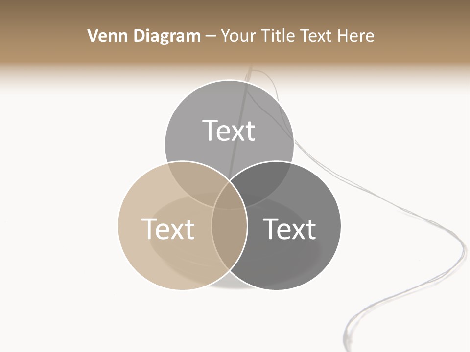 Black Needle Isolated PowerPoint Template