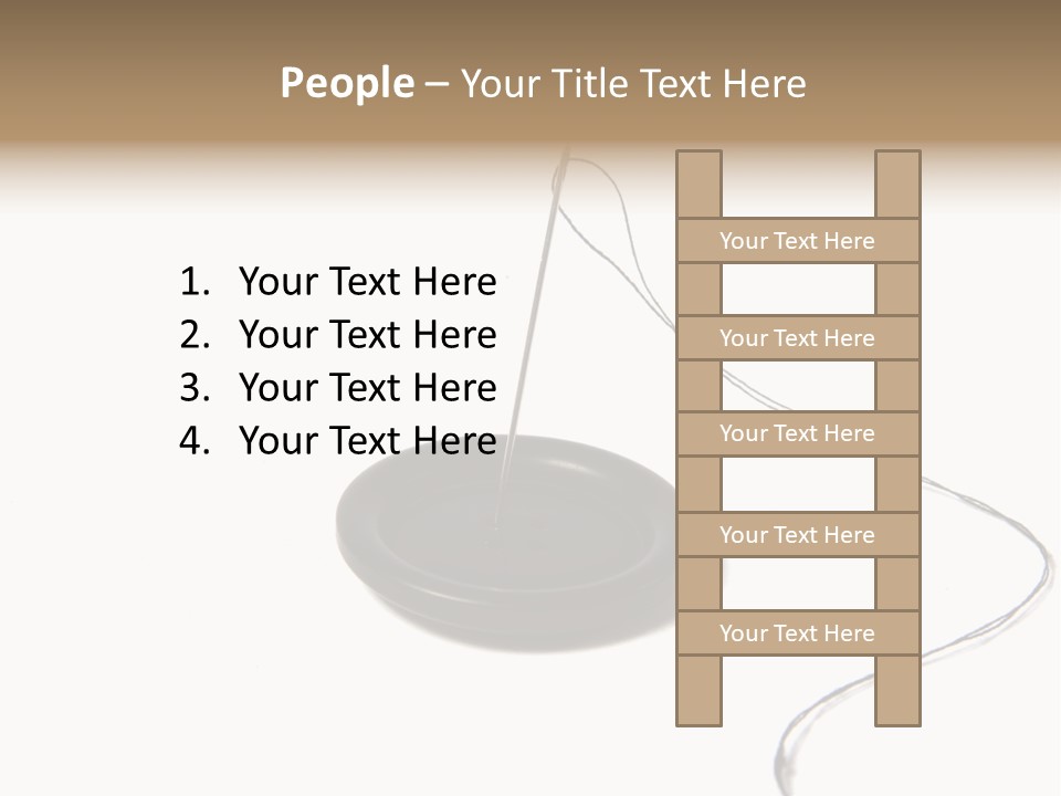 Black Needle Isolated PowerPoint Template